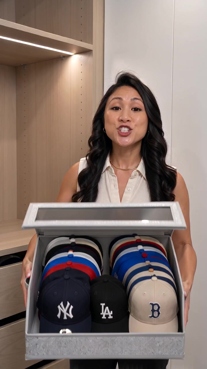 Stackable Hat Storage Boxes - Cap Wall to Clean Shelf